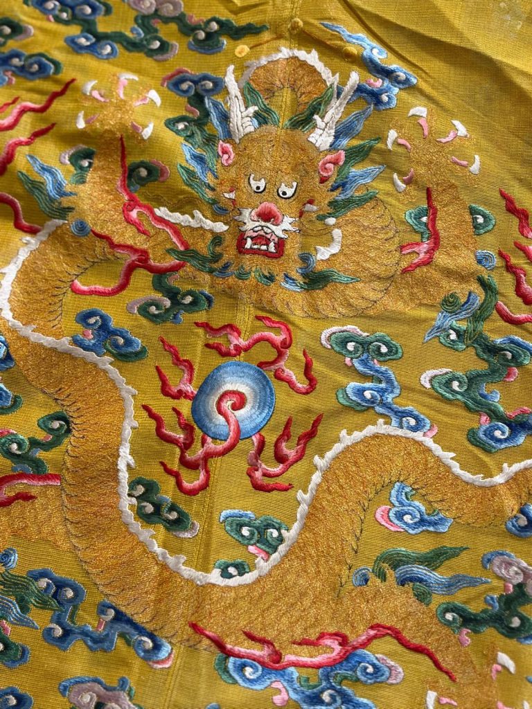Projet de robe de cour impériale, époque Guangxu, Chine XIXe siècle